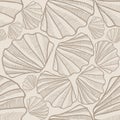 Shell seamless pattern. Sea shell stexture