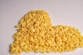 Heart shaped pasta traditional italian food Royalty Free Stock Photo