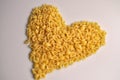 Heart shaped pasta traditional italian food Royalty Free Stock Photo