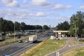 Shell size field along highway a20 near Nieuwerkerk aan den IJssel Royalty Free Stock Photo