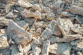 Shell stone texture. pile of stone fragments Royalty Free Stock Photo