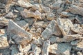 Shell stone texture. pile of stone fragments