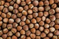 Shelled Hazelnuts Background,top view Royalty Free Stock Photo