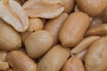 Shelled peanuts close-up as textured background