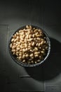 Shelled pine nuts in a bowl