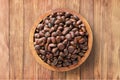 shelled pine nuts in bowl on wooden table background, top view. organic vegetarian food