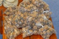 Shelled Walnuts in Bags Royalty Free Stock Photo