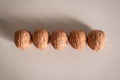 Shelled walnuts. Being smart vs. stupid. Accurate solutions lead to success, efficiency, smartness, cleverness let you avoid