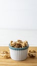 Shelled walnuts in a bowl Royalty Free Stock Photo