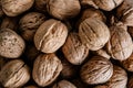 Shelled walnuts. Fresh walnut background
