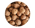 Shelled walnuts. Fresh walnut background