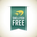 Shellfish free banner. Vector illustration decorative background design