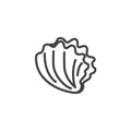 Shellfish shell line icon Royalty Free Stock Photo