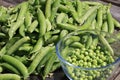 Shelling peas - landscape Royalty Free Stock Photo