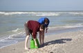 Shelling on Sanibel Island, Florida Royalty Free Stock Photo