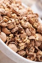 Shelling walnuts Royalty Free Stock Photo
