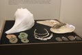 Shells, conch and pearls traded by Weeden culture displayed at Kolomoki state park museum