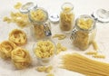 Shells, Macaroni, Spaghetti, Tagliatelle and Twisted Pasta