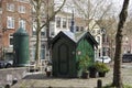 Shelter for bridge controller on the Lage Gouwe at Gouda City