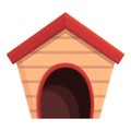 Shelter dog kennel icon cartoon vector. House puppy pet