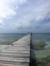 Ambergris Caye dock with shelter