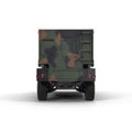 Shelter HMMWV Military Hummer on white. 3D illustration