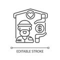 Shelter services linear icon