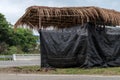 Shelter for shed, vetiver with black shading net