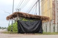 Shelter for shed, vetiver with black shading net