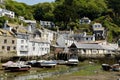 Quaint harbour of Polperro Cornwall UK