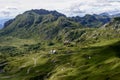 Shelters on Artavaggio upland aerial, Orobie, Italy Royalty Free Stock Photo