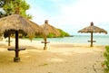 The Beach Shelters On The Nusa Dua Beach Bali