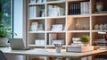 shelves blurred contemporary interior design