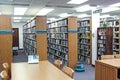 Shelves of books inside a Library