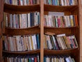 Shelves full of books in street, Sibiu, Romania Royalty Free Stock Photo