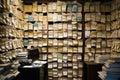 Shelves full of files in an old archive