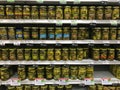 Shelves Full of a Variety of Pickles