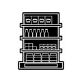 shelves in the grocery store icon. Element of Hipermarket for mobile concept and web apps icon. Glyph, flat icon for website