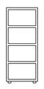 Shelves or rack interior design element for living room or cabinet, flat vector for coloring book