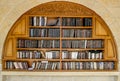 Shelves with religious books near the wailing wall in Jerusalem