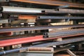 Shelves with steel sticks and bars Royalty Free Stock Photo