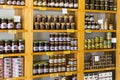 Shelves store specialized for the sale of honey bee pine and flower