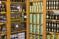 Shelves store specialized for the sale of honey bee pine and flower