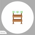 Shelves vector icon sign symbol