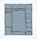 Shelves wardrobe. Vector drawing