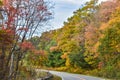 Skyline Drive, a Winding Country Road Traveling Through Beautiful Fall Foliage Royalty Free Stock Photo