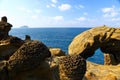 Shenao Elephant Rock located at the northern coastal area of Ruifang district, Royalty Free Stock Photo