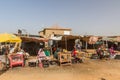 SHENDI, SUDAN - MARCH 5, 2019: View of street food stalls in Shendi, Sud Royalty Free Stock Photo