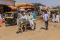 SHENDI, SUDAN - MARCH 6, 2019: View of a street in Shendi, Sud