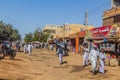 SHENDI, SUDAN - MARCH 6, 2019: View of a street in Shendi, Sud